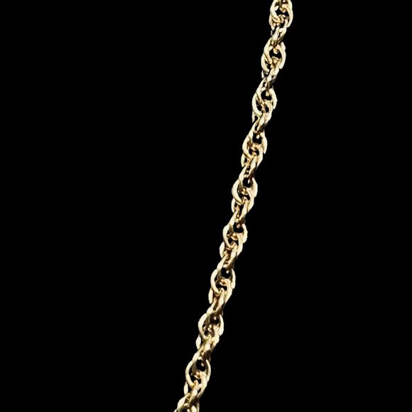 Vintage Gold Tone Rope Chain Necklace (4591) - Picture 4 of 5